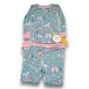NWT Little Sleepies Enchanted Fairytale Two Piece Pajama Set Bamboo Girls 7/8